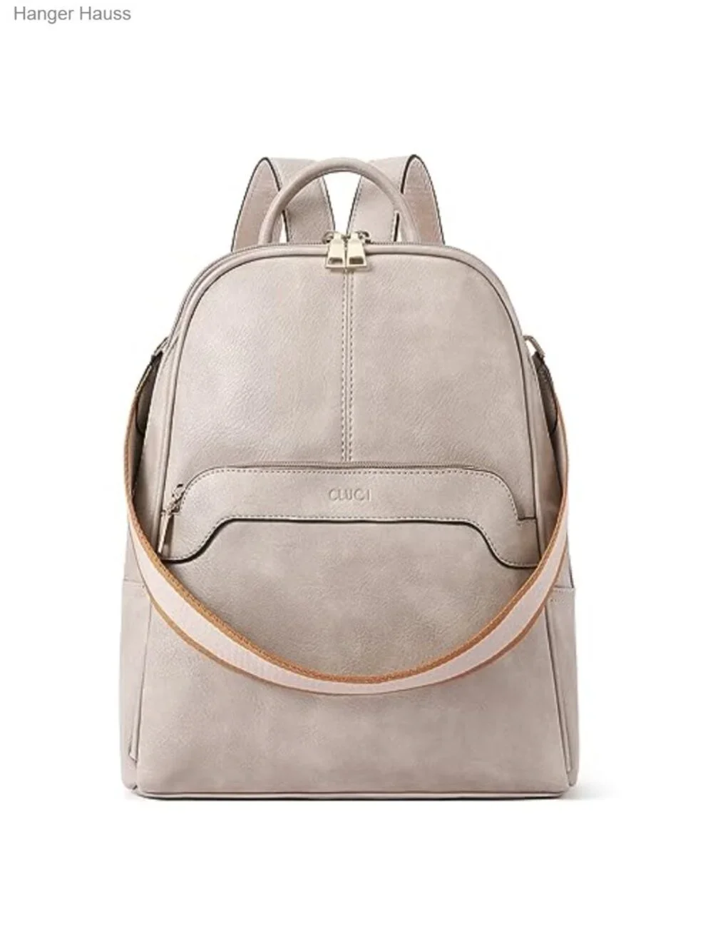 Women's Vegan Leather Convertible Travel Backpack Purse, Adjustable Straps